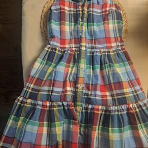 Plaid Multicolor Kids Dress